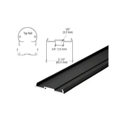 Matte Black 241" Top Rail Infill for Pickets