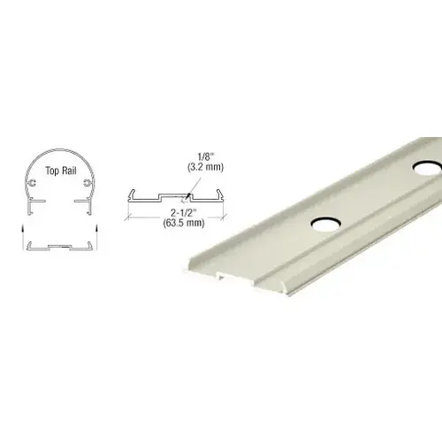 Oyster White Pre-Punched 241" Top Rail Infill for Pickets
