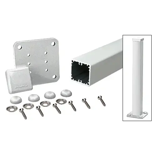 Silver Metallic 100 Series 36" Surface Mount Post Kit