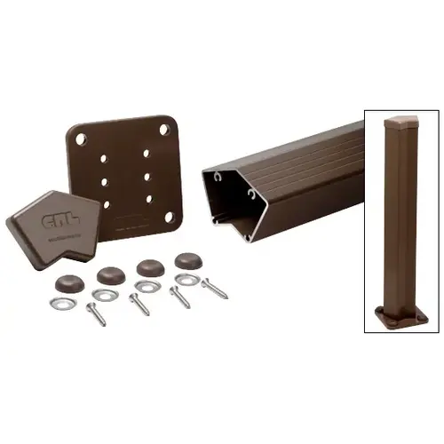 Matte Bronze 100 Series 48" 135 degree Surface Mount Post Kit