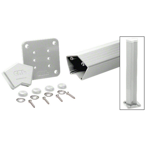 Silver Metallic 100 Series 48" 135 degree Surface Mount Post Kit