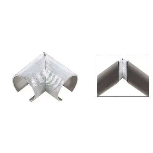 CRL 1S1990M 90 degree Corner Horizontal Internal Splice for 1.9" Cap Rail Mill