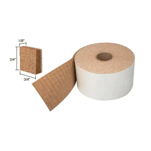 CRL 2001834 3/4" x 3/4" x 1/8" Cork Non-Adhesive Shipping Pads - Bulk