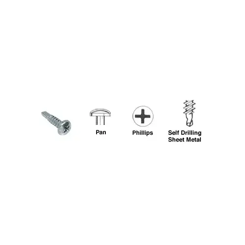 Tek AV9605 Zinc 8-18 x 1/2" Pan Head Phillips Self-Drilling Screws