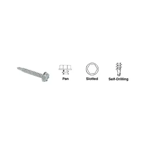 8-18 x 1/2" Hex Washer Head Self-Drilling Screws