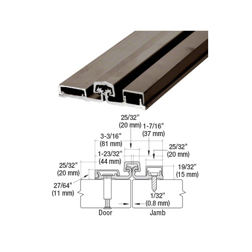 Dark Bronze 250 Series Heavy-Duty Full Surface Continuous Hinge - 120"
