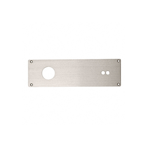 Satin Aluminum Cover Plate with Radius Corners for Overhead Concealed Closers