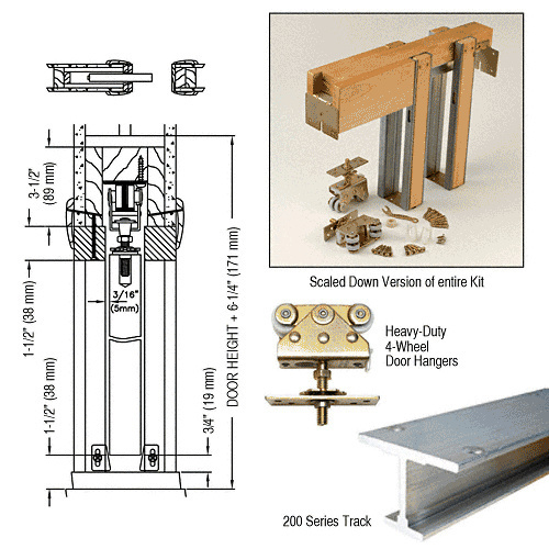 CRL 203070PF Pocket Door Frame Set 3/0 x 7/0