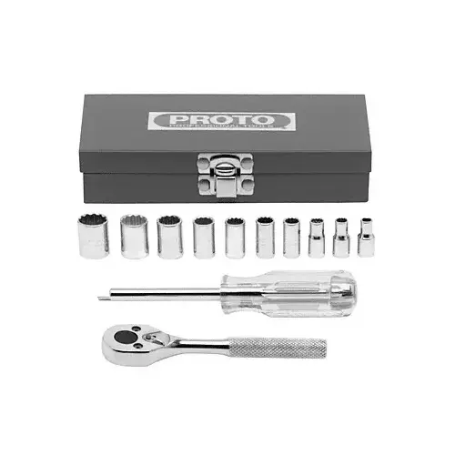 1/4" Drive 12 Piece 12 Point Socket Set