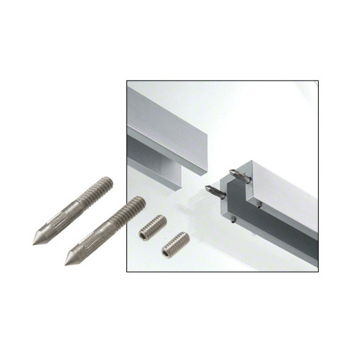 CRL Blumcraft 22A58 10-24 x 1/2" Stainless Steel Splice Pin Set 1-5/16" Overall Length