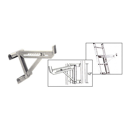 Aluminum Ladder Jacks Pair Silver Metallic