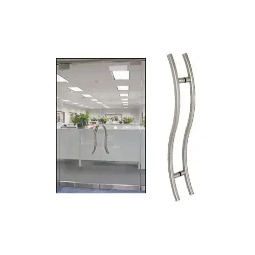 Brushed Stainless 48" Extra Length Right Handed "S" Ladder Style Back-to-Back Pull