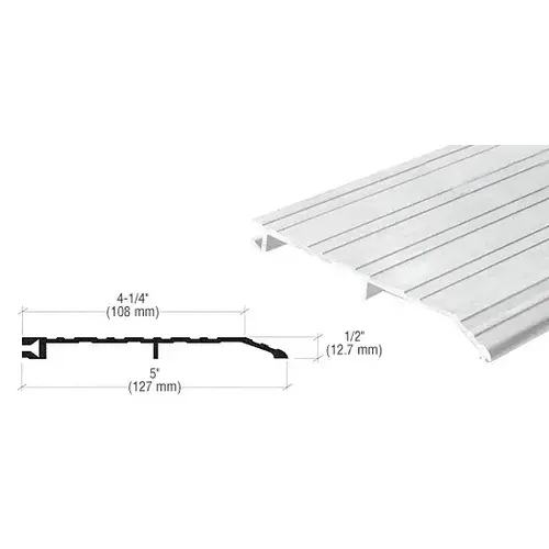 Aluminum 5" x 1/2" Offset 185" Long Saddle Threshold