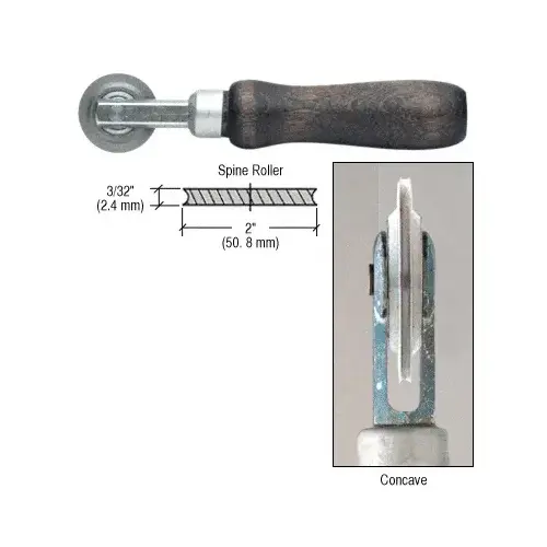 Concave Edge Steel Spline Roller with 2" x 3/32" Wheel