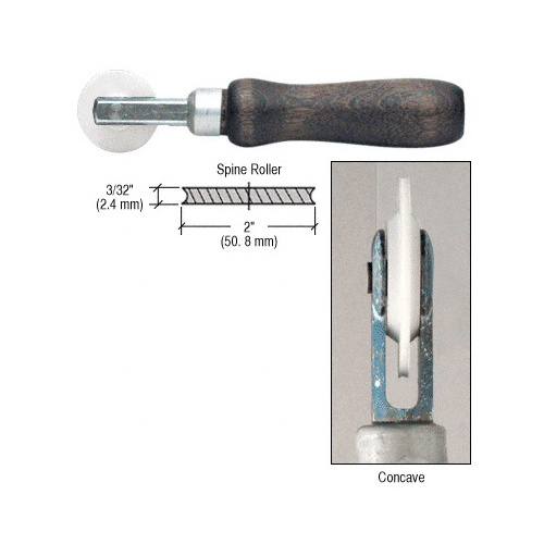 3/32" Single Concave Edge Nylon Wheel Spline Roller