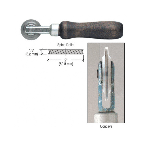 Concave Edge Steel Spline Roller with 2" x 1/8" Wheel