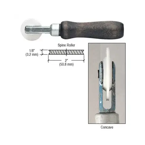 1/8" Single Concave Edge Nylon Wheel Spline Roller