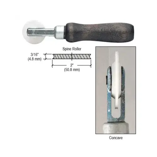 CRL 27K9N 3/16" Single Concave Edge Nylon Wheel Spline Roller