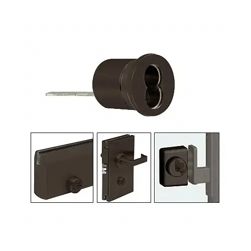 Dark Bronze Rim Cylinder Housings for Small Format Interchangeable Cores (SFIC)