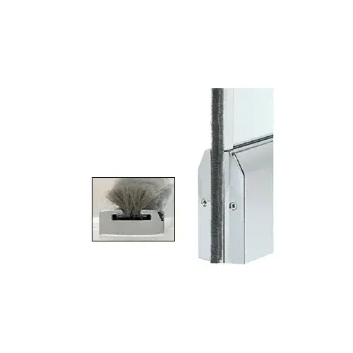Polished Stainless Weatherstrip Kit With Aluminum Channel for 4" Tapered Rail