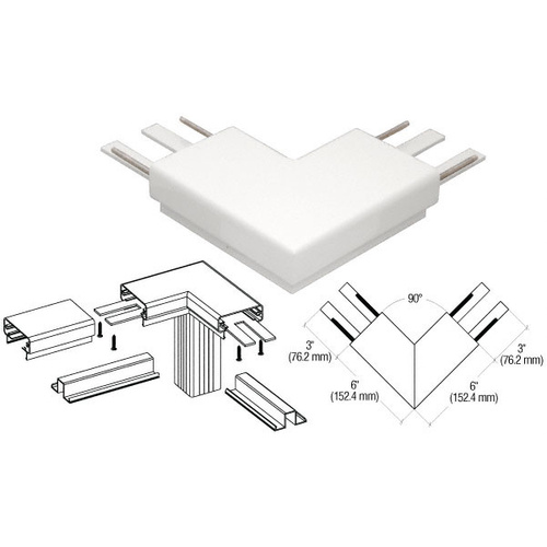 Sky White 200 Series Top Cap 90 degree Corner