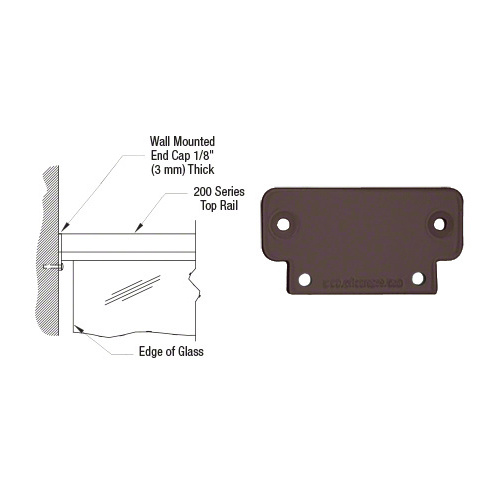 Matte Bronze 200 Series Wall Mount End Cap