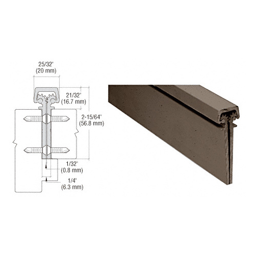 Dark Bronze Anodized 300 Series Standard Duty Concealed Continuous Hinge - 83"