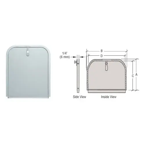 Satin Anodized 10-1/8 x 8-1/4" Package Drop Slot