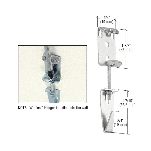 CRL 3010B Wireless Picture Hangers in a Bulk (100) Pack