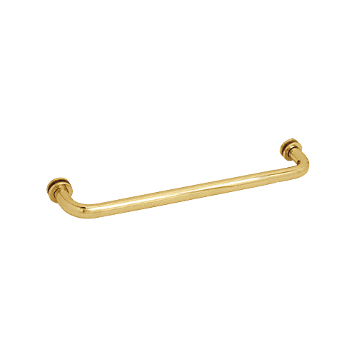 Polished Brass 18" Single-Sided Towel Bar for Glass