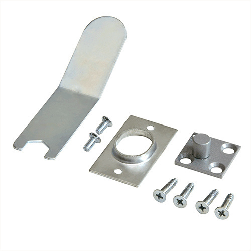 Satin Aluminum Top and Bottom Strike Package for 1275 Surface Vertical Rod and 3185 Mid Panel Panic Exit Devices