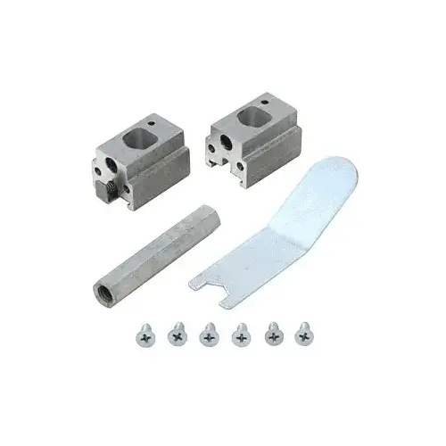 Satin Aluminum Hurricane Impact Door Kit for use with Concealed Vertical Rod Exit Devices