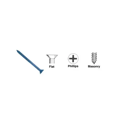 1/4" x 2-3/4" #3 Phillips Flat Head Masonry Screws