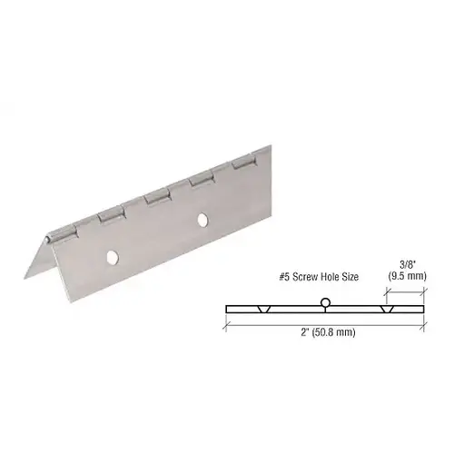 CRL 3200NS Nickel on Steel Piano Hinge with 2" Open Width