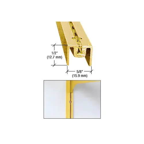 Gold Anodized 36" Aluminum Wall Standard