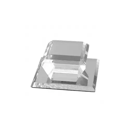 CRL 3401710 Acrylic Hand Cut Square Stick-On Mirror Pull Clear