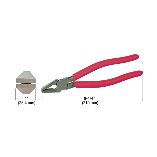 CRL 3410 8-1/4" Flare Jaw Glass Pliers