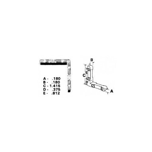 Zinc Diecast Storm Window Corner Key - 1.415" Leg; .180" Width - 20/Pk