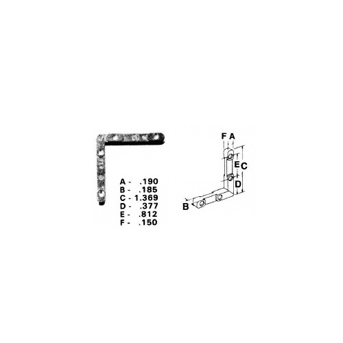 Zinc Diecast Storm Window Corner Key - 1.369" Leg; .185" Width - 20/Pk