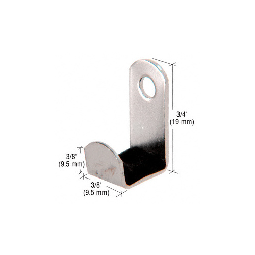 Nickel Plated 1/2" Felt-Lined Mirror Clip