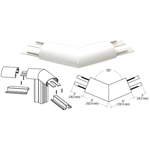 Sky White 350X Series Top Cap 135 degree Corner