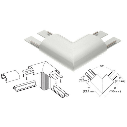 Sky White 350X Series Top Cap 90 degree Corner