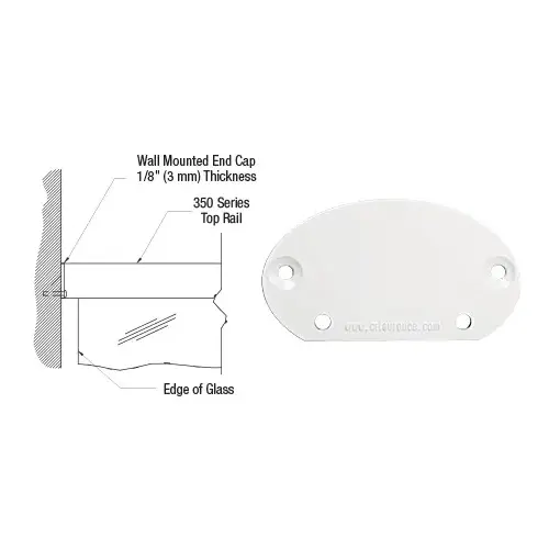 Sky White 350X Series Wall Mount End Cap