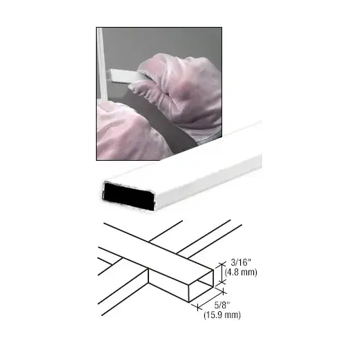 White 3/16" x 5/8" Muntin Bar  84" Stock Length - pack of 25