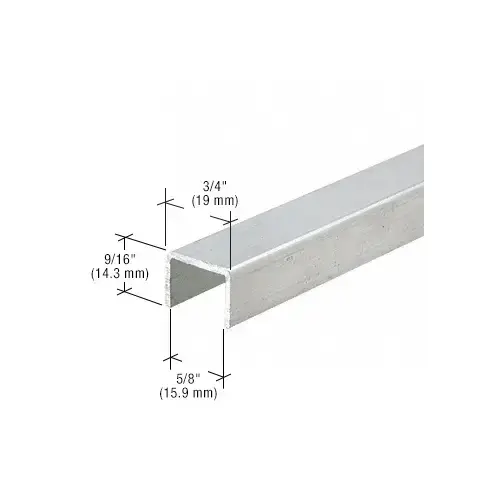 Satin Anodized Series 3601 Side Jamb Channel -  48" Stock Length - pack of 3