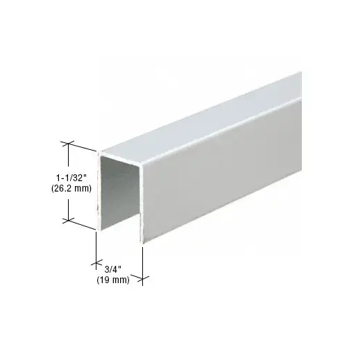 Satin Anodized Series 3602 Upper Jamb Channel -  48" Stock Length - pack of 3