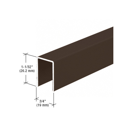 Bronze Series 3602 Upper Jamb Channel -  48" Stock Length - pack of 3