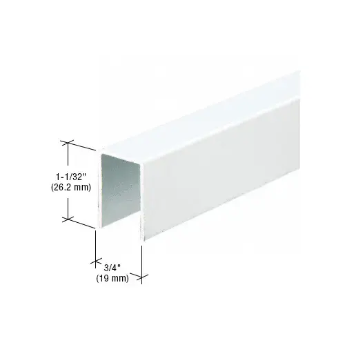 White Series 3602 Upper Jamb Channel -  48" Stock Length - pack of 3