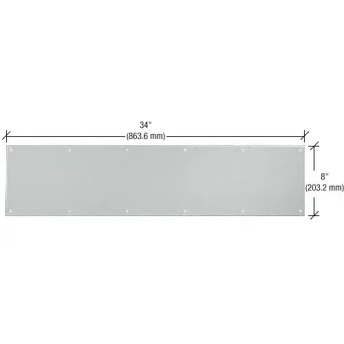 8" x 34" Satin Aluminum Kick Plate for 36" Door