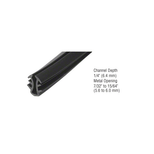 Black Universal Glazing Spline for DS Glass - 1000'